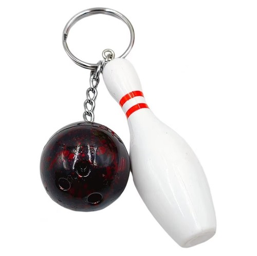 Bowling ball keychain - keychain,